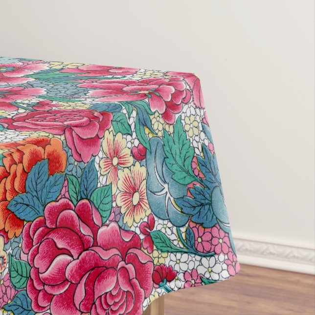Nappe Modèle floral chinois coloré (In Situ)