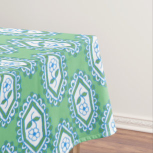 Nappe Modèle floral Vintage de bord bleu chic