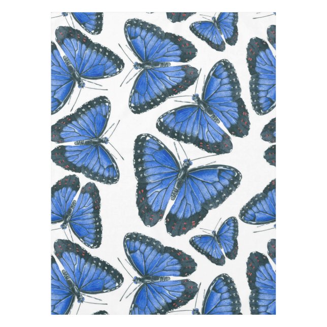 Nappe Modèle motif de papillon bleu morpho (Devant)