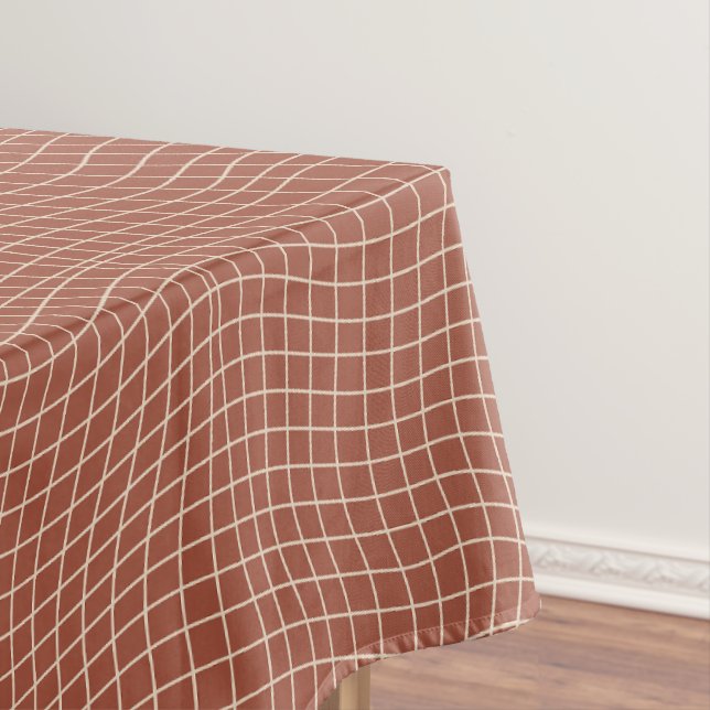 Nappe Modern Warped Grid | Minimalist Fluid Geometric (In Situ)