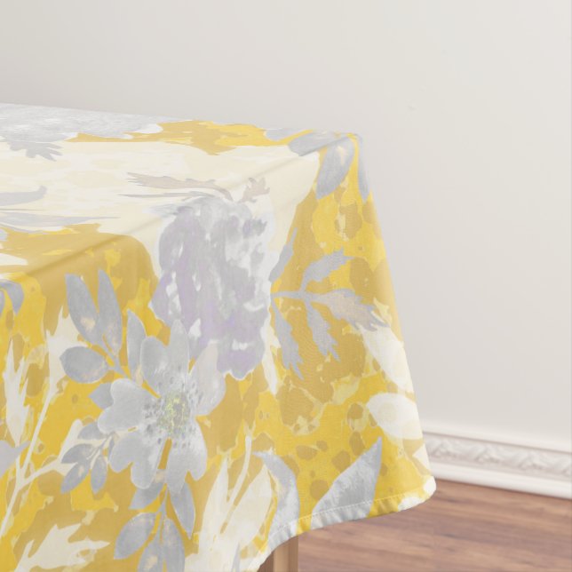 Nappe Moderne Elégante Mustard Jaune Marigold Fleurs (In Situ)