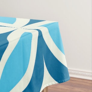 Nappe Moderne géométrique de milieu de siècle Bleu marin