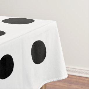 Nappe Moderne noir blanc Pois audacieux motif élégant