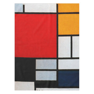 Nappe Mondrian - Composition avec grand plan rouge