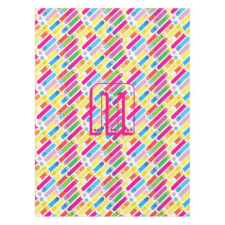Nappe Monogram Rainbow Diagonal Lines Pattern Pop Art