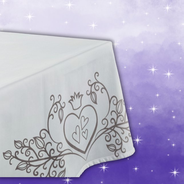 Nappe Monogramme Elegant Mère de Pearl Grey Mariage Med (Créateur téléchargé)