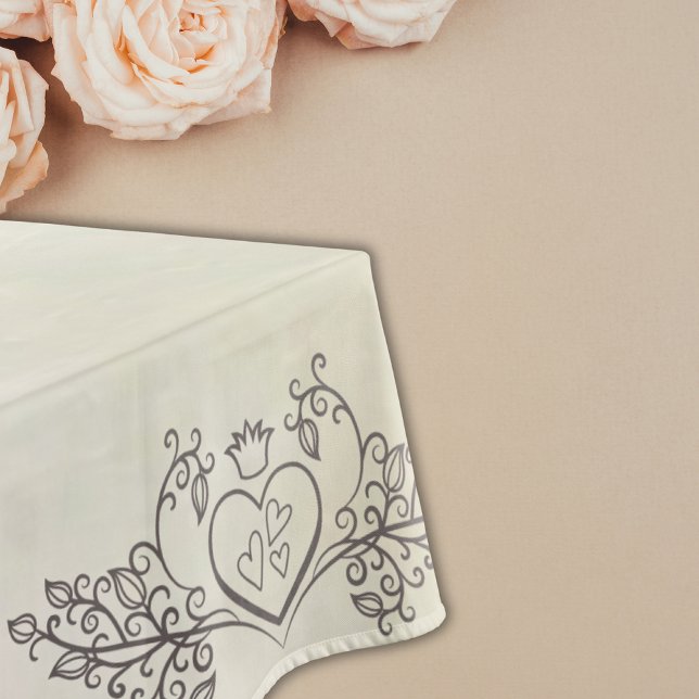 Nappe Monogramme Elégant Mère de Pearl Peach Med Mariage (Créateur téléchargé)