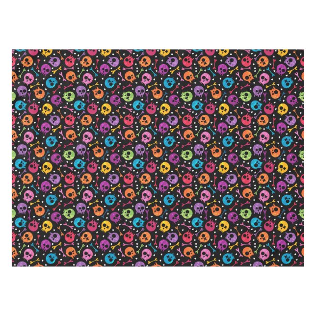 Nappe Motif 2 de crânes (Devant (Horizontal))