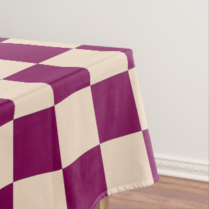 Nappe Motif à carreaux marron et beige