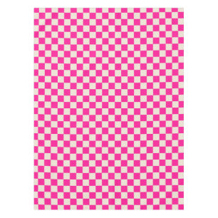 Nappe Motif à carreaux rose chaud et beige