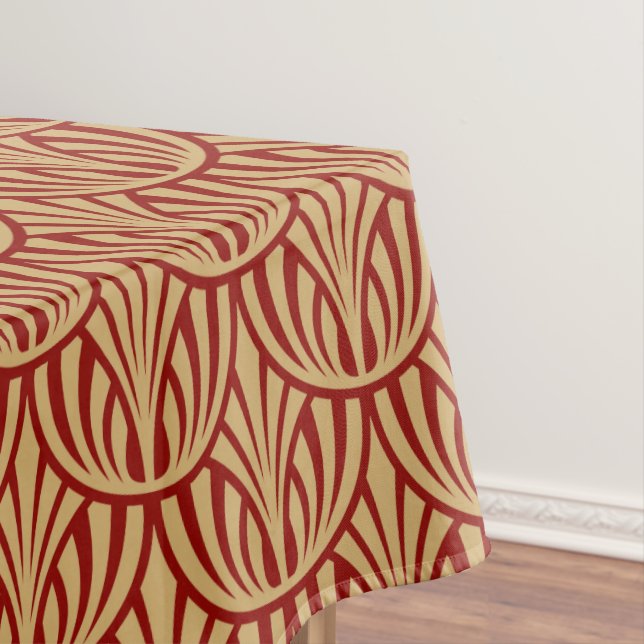 Nappe Motif à échelle de poisson de feuillage Art déco v (In Situ)