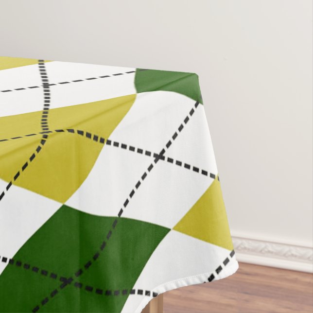 Nappe Motif à motifs de losanges vert et jaune (In Situ)