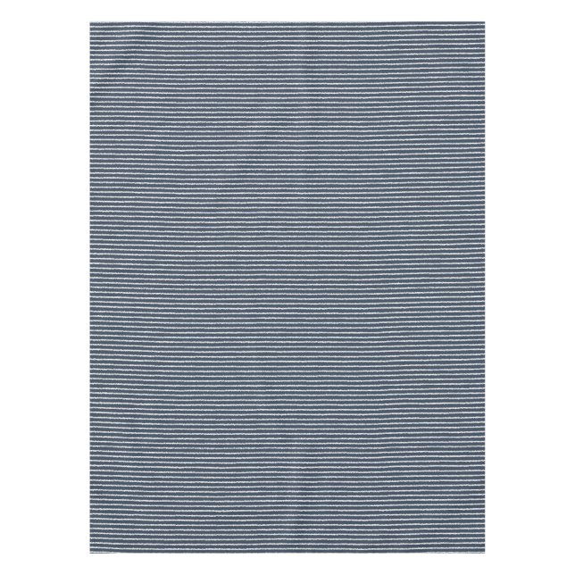 Nappe Motif à rayures bleu foncé et blanc (Devant)