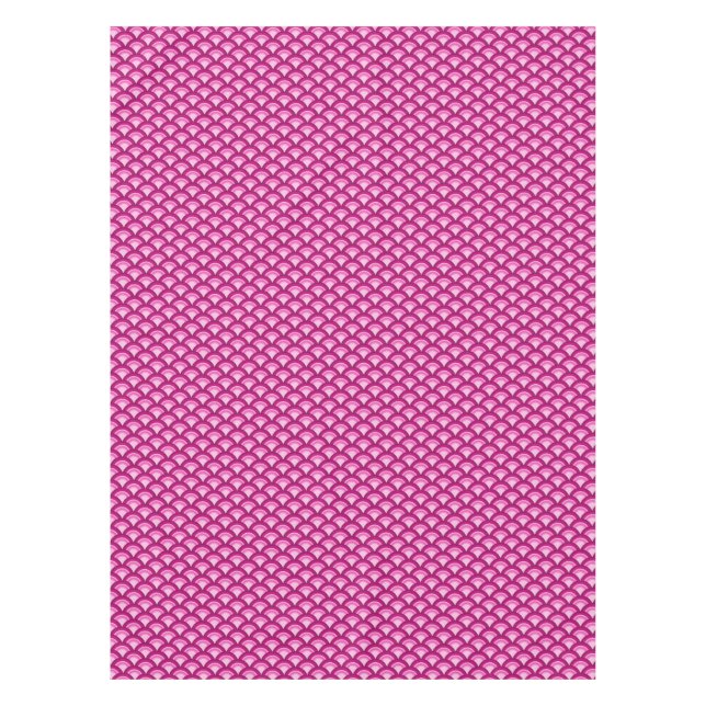 Nappe Motif à vagues Art déco - magenta et rose (Devant)