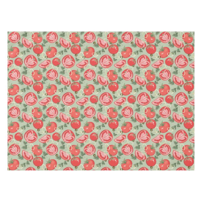 Nappe Motif abstrait avec la tomate (Devant (Horizontal))
