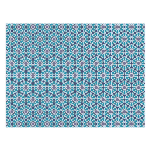 Nappe Motif abstrait dans bleu et gris (Devant (Horizontal))