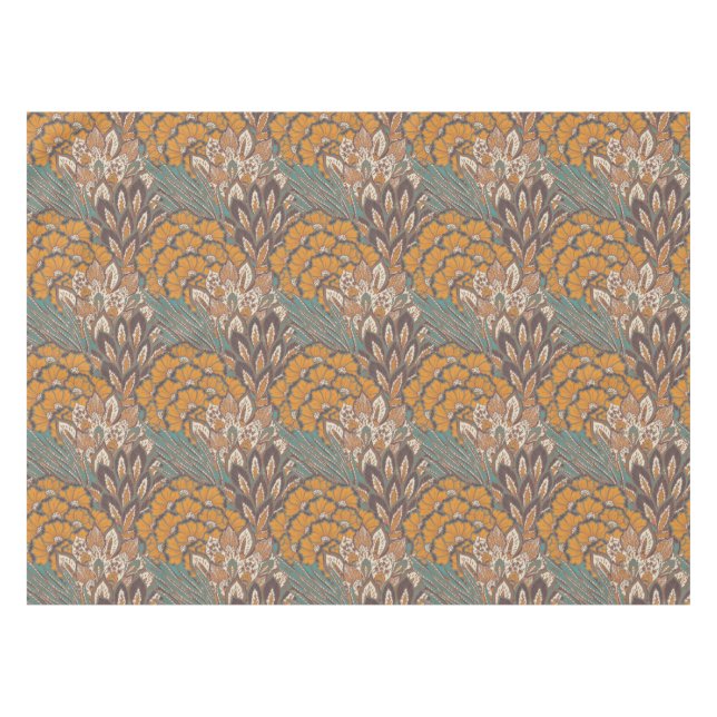 Nappe Motif abstrait de plume de paon (Devant (Horizontal))