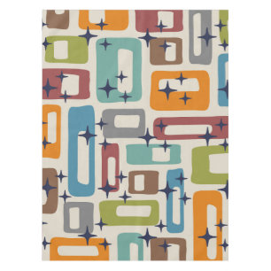 Nappe Motif Abstrait moderne rétro du milieu du siècle