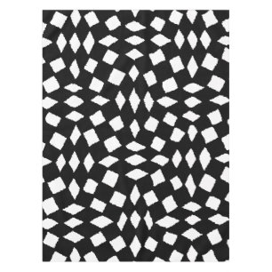 Nappe Motif Abstrait rétro noir blanc Checker