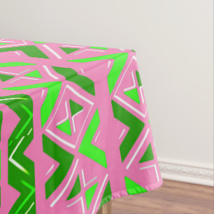 Nappe Motif africain rose et vert