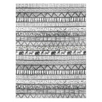Motif africain tribal noir blanc