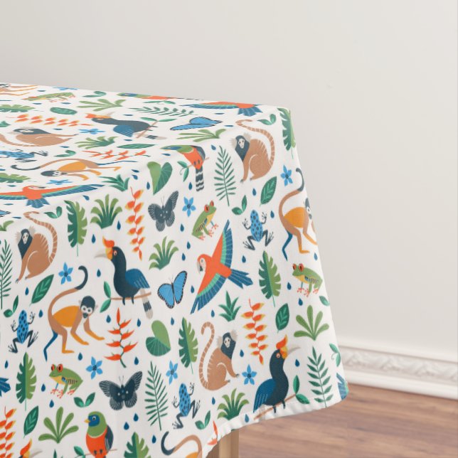 Nappe Motif animal de la forêt tropicale (In Situ)
