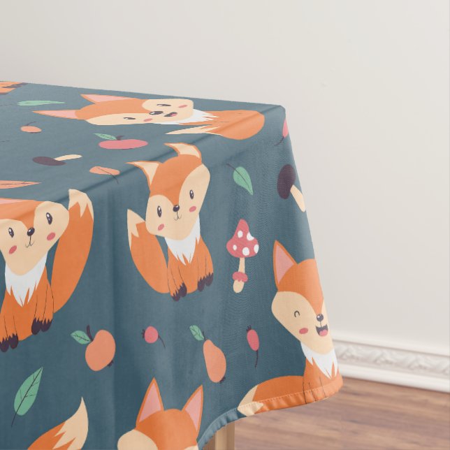 Nappe Motif animal du renard orange (In Situ)