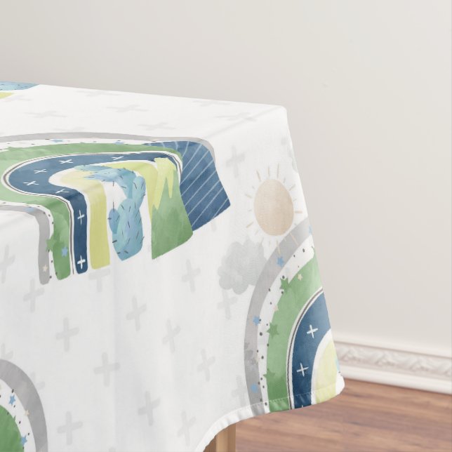 Nappe Motif arc-en-ciel aquarelle (In Situ)