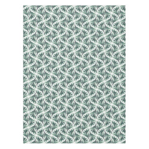 Nappe Motif Art Déco élégant avec feuillage vert