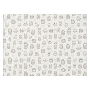 Nappe Motif avec des hiboux