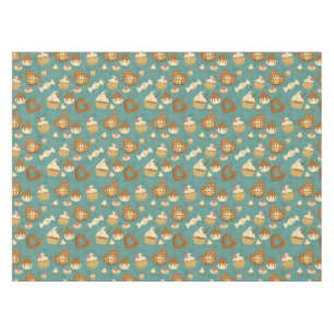 Nappe Motif avec des petits gâteaux et des sucreries