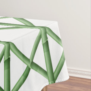 Nappe Motif bambou à treillis vert prépa