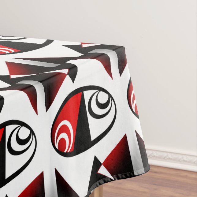 Nappe Motif blanc noir rouge (In Situ)