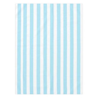 Nappe Motif bleu-clair et blanc de rayures