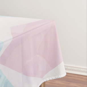 Nappe motif bleu en forme de diamant