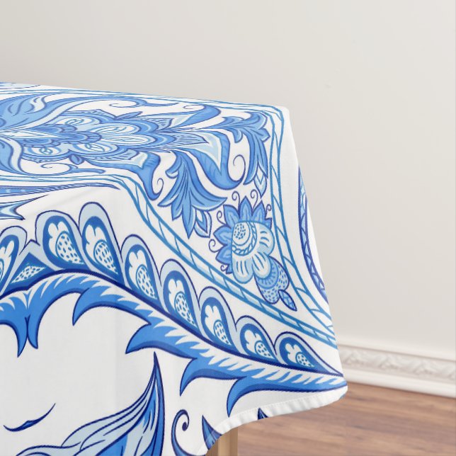 Nappe Motif bleu et blanc de Paisley (In Situ)