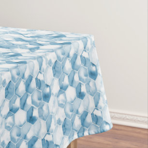 Nappe Motif bleu mou de Canotype d'aquarelle