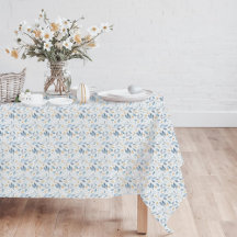 Motif botanique élégant à l'aquarelle bleue