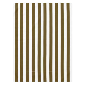 Nappe Motif Brown et blanc de rayures