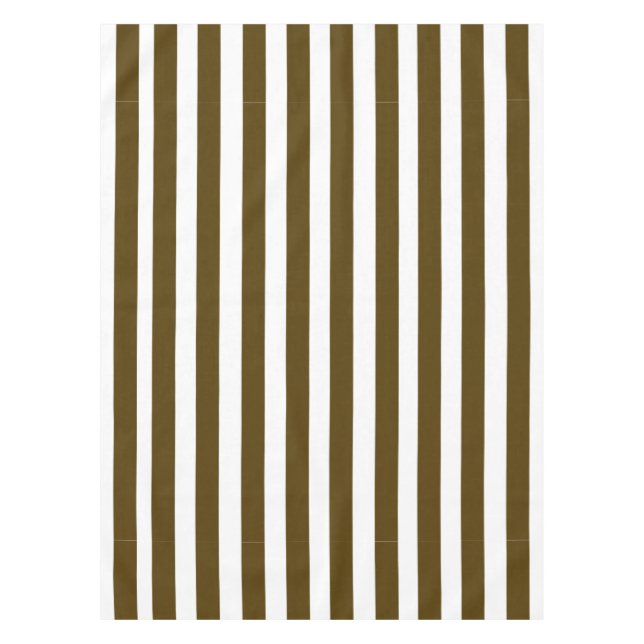 Nappe Motif Brown et blanc de rayures (Devant)