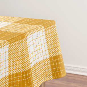 Nappe Motif carreaux jaune et blanc gras