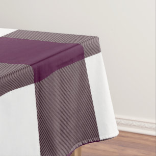 Nappe Motif carreaux violet de buffle de mûre