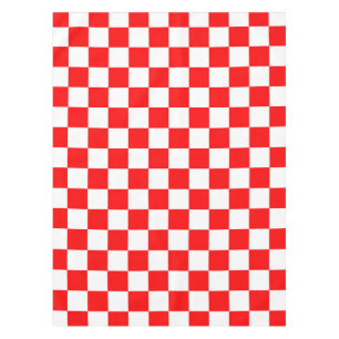 Nappe Motif chèque À damiers blanc rouge