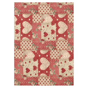 Nappe Motif Chic Red Patchwork