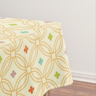 Nappe Motif circulaire à verrouillage géométrique rétro