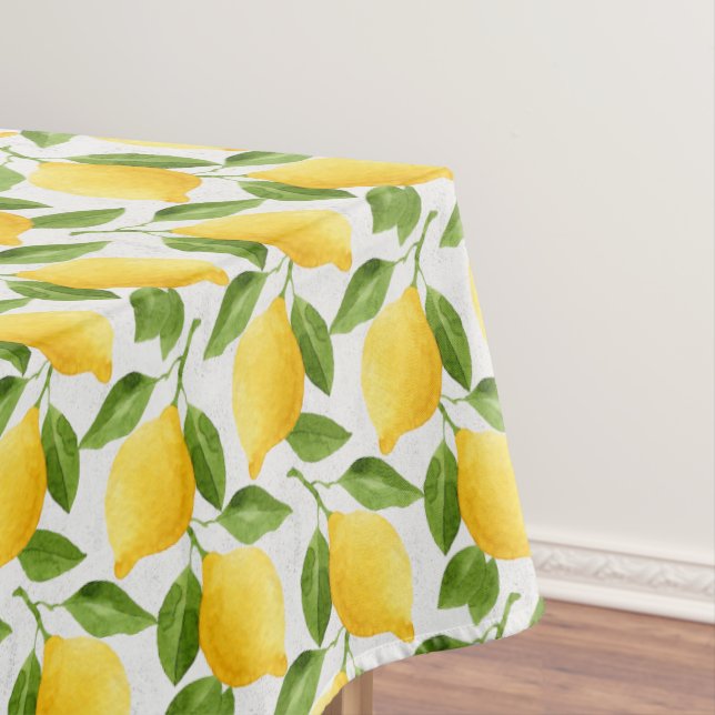 Nappe motif citrons d'aquarelle (In Situ)
