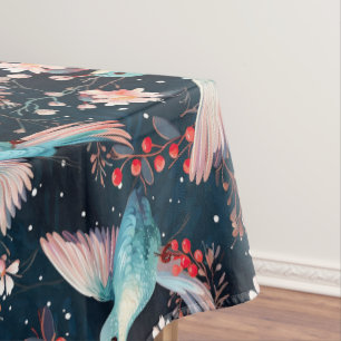 Nappe Motif coloré d'oiseaux-mouches et de fleurs d'hive