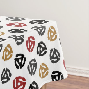 Nappe Motif d'adaptateur de disque vinyle rétro 45 tr/mi
