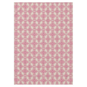 Nappe Motif damassé floral de style victorien chic rose