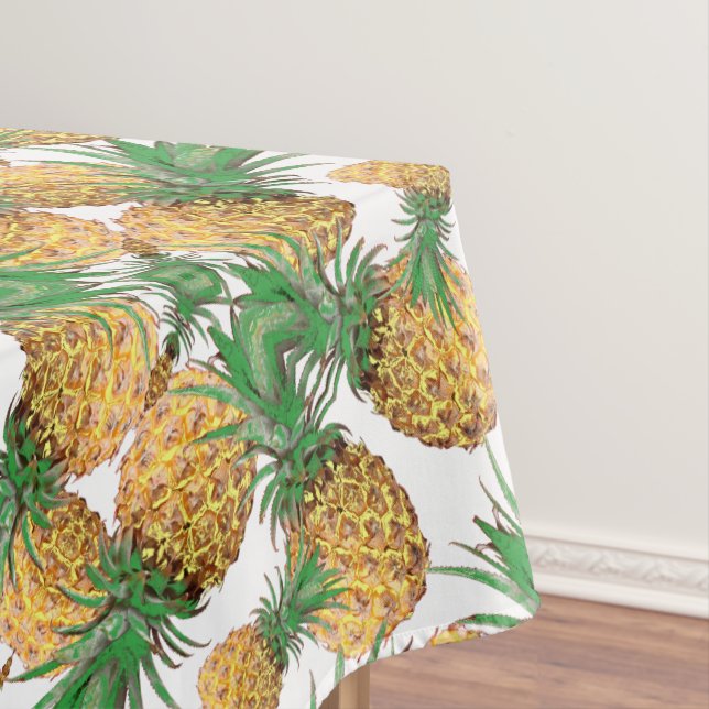 Nappe Motif d'ananas Stylisé vert pâle (In Situ)